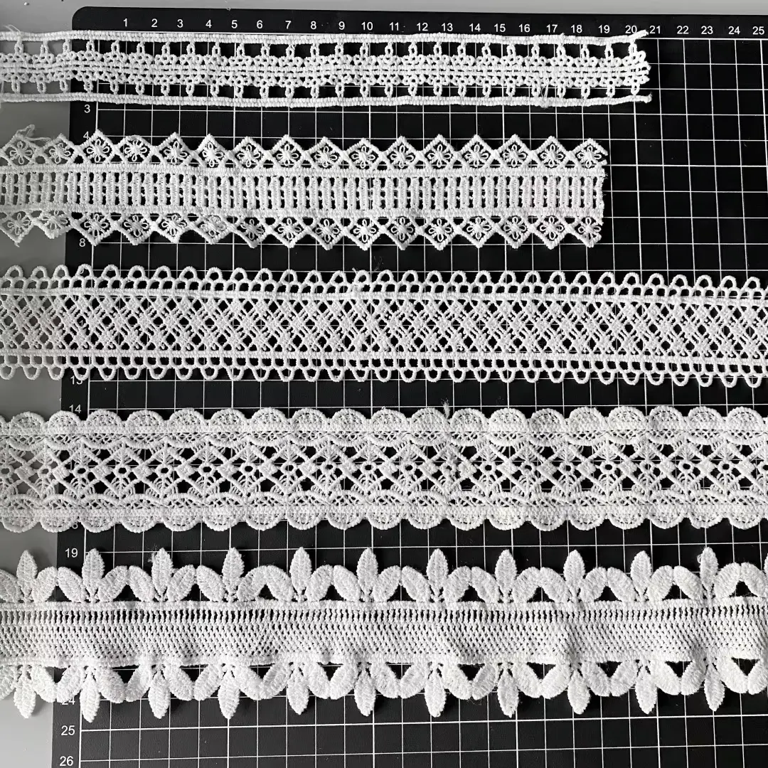 Customized White Milk Silk Embroidery Lace Vintage Chemical Lace For Wedding Dresses Shoes And Other Clothing Accessories