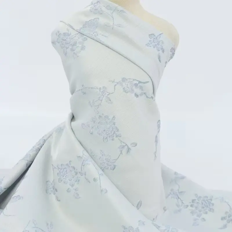 Textured Raised Emboss Colorful Radial Cationic Jacquard Fabric For Dresses