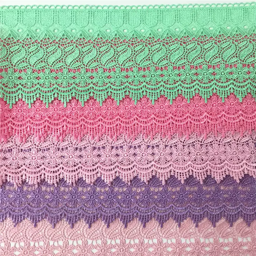 Wholesale Classic Exquisite Mesh Polyester Embroidered Lace For Women S Clothing