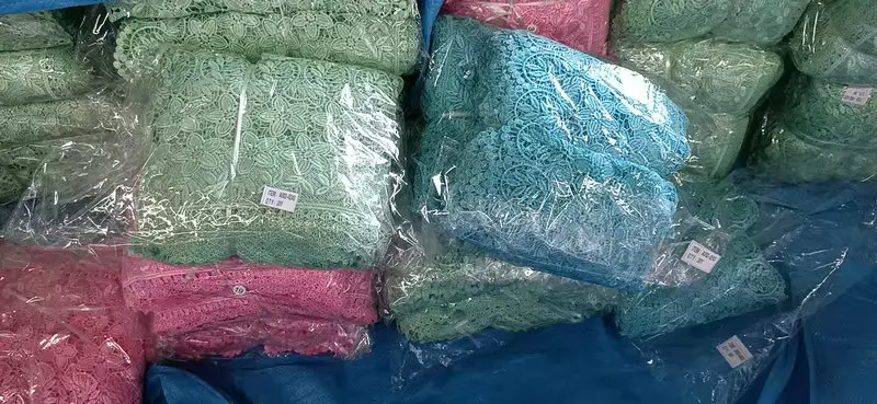 Multicolor Embroidered Lace With 3d Mesh Flowers Ribbon Beaded Tube Barcode Embroidery Lace