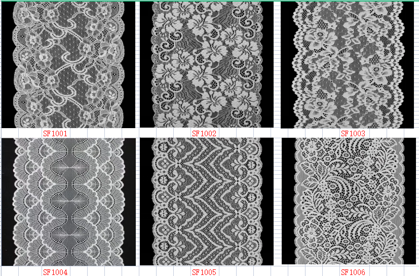 Hot Sale Fancy Nylon Spandex Lace Stretch Lace Trim Elastic Lace for Underwear and Lingerie